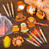 Zhanmai 30 Set Fall Party Gifts, Thanksgiving Day Ballpoint Pens, Autumn Sticky Notes, and Organza Bags
