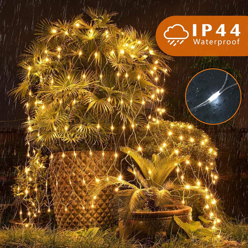 10ft 10ft 270 8 Leisure world x LED Net Lights Mesh Fairy String Decorative Outdoor Warm White Modes Net with Remote