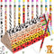 Zhehao 36 Pcs Jungle Theme Pencils, Animal Print Pencils with Eraser, Bulk Safari Pencils for Kids