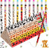 Zhehao 36 Pcs Jungle Theme Pencils, Animal Print Pencils with Eraser, Bulk Safari Pencils for Kids