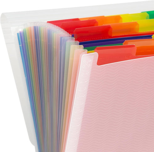Smead Poly Desktop Expandable File, 24 Pockets, Flap and Cord Closure, Letter Size (70897)