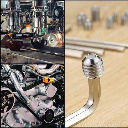 MUZHUPGUZ 240 Set (M3, M4, M5, M6, M8) 304 Pcs Screws Assortment Kit with Allen KeysDurable Metric Cup Point Stainless