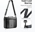 Round Ring 3-Inch Zipper Binder with Expanding Files and Handle, Shoulder Strap Included, Black