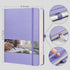 EMSHOI Lined Journal Hardcover Notebook 8.5 x 11-192 Pages A4 Large College Ruled Notebooks for Work, 100gsm Thick Leather Journals for Women Men Writing Journaling, Light Purple