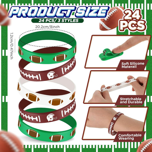 Sabary 48 Pcs Sports Pencils Set with Silicone Bracelets, Soccer, Football, Basketball, Baseball, Rubber Wristbands