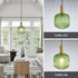 8 Inch Green Glass Pendant Lights Small Modern Chandelier Pendant Lighting Mid Century Hanging Lights Adjustable
