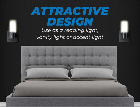 2 Pack 160 4 Westek Battery Operated Wall Sconce with Remote, Plastic Wireless Battery Wall Light, Easy No Wire Install