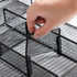Hiceeden 2 Pack Mesh Metal Desk Drawer Organizer - 16.1"x12.2"x2" 6 Compartment Tray with Adjustable Dividers for