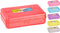 Enday Plastic Pencil Box with Snap Closure Lids, Small Utility Storage Case in Red (1 Pc)