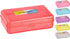 Enday Plastic Pencil Box with Snap Closure Lids, Small Utility Storage Case in Red (1 Pc)