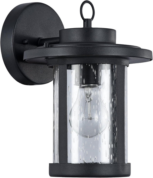 1 10" Transitional Light Black Outdoor Wall Sconce Height