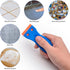 CADONO 4 120 Pcs Plastic Razor Blade Scraper and Pcs Blades, Remove Label Decal Tool,Forwithout Scratches Plastic Razor