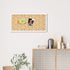 Decorative Cork Board for Walls, White Floral Print Bulletin Board, Vision Board for Office, School, Bedroom