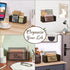 Mail Organizer, 2 Slot Letter Holder for Wall Table Countertop, Mail Sorter for Home Office, Bill Envelope Basket