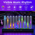 (E2-Rechargeable) Audio Visualizer Gadget Rechargeable RGB Sound Activated Light Bar, Music Spectrum Analyzer Display
