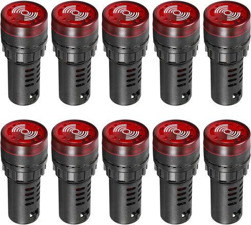 YOKIVE 10 Pcs Light Indicator, Industrial Indicator Light with Flashing Alarm Buzzer for Electricity Equipment
