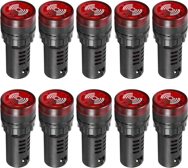 YOKIVE 10 Pcs Light Indicator, Industrial Indicator Light with Flashing Alarm Buzzer for Electricity Equipment