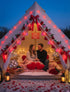 50Ft G40 27 Bulbs, LED Valentine's Day String Lights Outdoor, Valentines Decorations Lights with Red Shatterproof Globe
