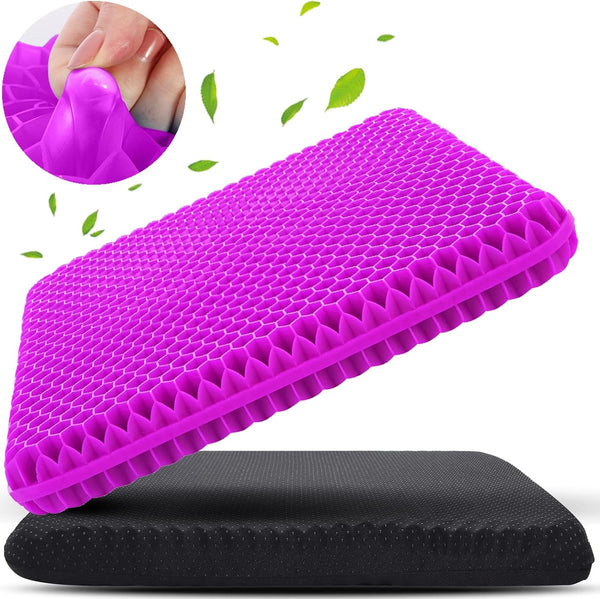 KYSMOTIC Gel Seat Cushion for Long Sitting (Large & Thick), Soft & Breathable,