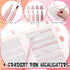 Janlaugh 38 Pcs Aesthetic College School Supplies, Pen Case, Sticky Notes, Gel Pens, Highlighters, Pink Color