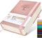 Lined Journal Notebook, 365 Pages A5 Thick Ruled Notebook, Pink Hardcover Leather for Daily Use