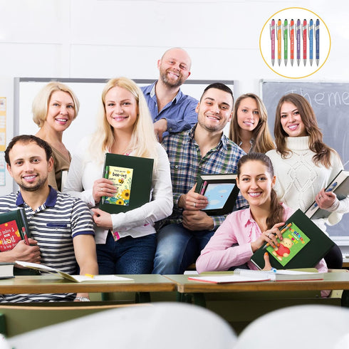 Sumind 32 Pcs Teacher Appreciation Gifts, Thank You Gift with 16 Pcs Motivational Ballpoint Pens & Mini Notebooks