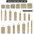 230 Pcs Titanium Coated Drill Bit Set, 135° Tip High Speed Steel Twist Drill Kit for Iron, Aluminum, Wood, and Plastic