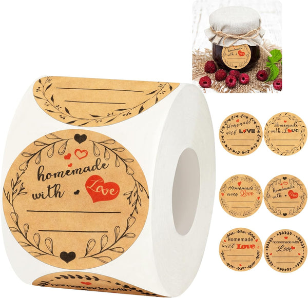 Jam and Jelly Jar Canning Labels for Mason Jars and More(2" Round