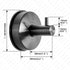 4 YOHOM Suction Cup Hooks Shower Towel Holder Stainless Steel Vacuum Bathroom Shower Hook Suction Towel Rack Kitchen