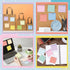 Yinder 24 Pcs Inspirational Sticky Notes with Lines, Cute Motivational Sticky Note Pad, 3 x 3'' (Light Color)