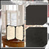 IVWNNN 8.5'' 11'' 6 Pack x Menu Covers Black PU Leather Menu Holders Book Style with Angled Corners Double View Menu