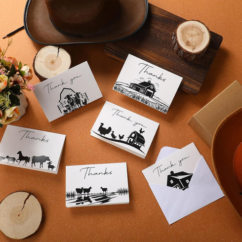 Motiskyy 24 4H 4H, Pcs Thank You Cards with Envelopes Bulk Blank Thank You Cards Inspirations Gifts for FFA (Farm