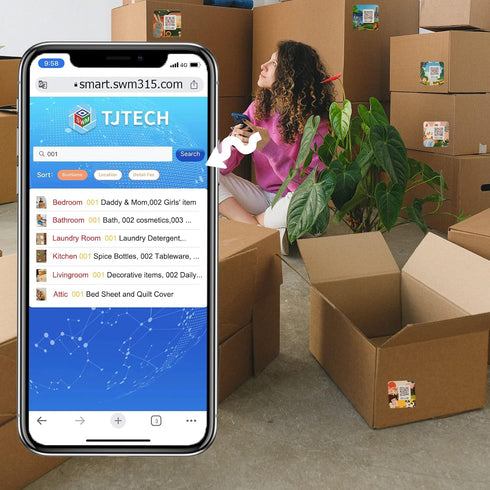 Cute Animal QR Code Labels: Smart Moving Label Pack for Storage & Organization, Track Inventory Stickers