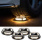 LUTEC 4 Pack Solar Driveway Lights, 12 LEDs IP67 Waterproof Outdoor Solar