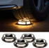 LUTEC 4 Pack Solar Driveway Lights, 12 LEDs IP67 Waterproof Outdoor Solar