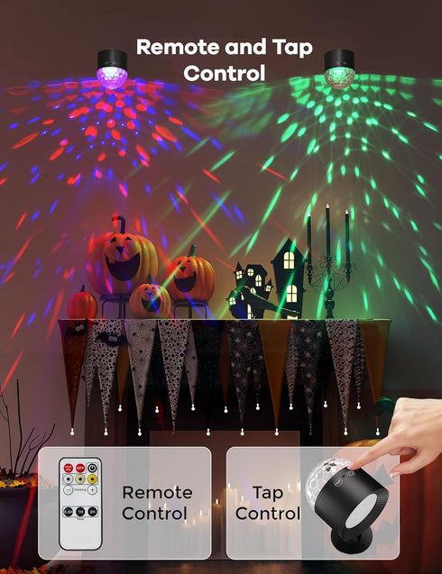 Joyzy Dynamic Wall Light Battery Operated Two-Headed Wall Lighting for Bedroom, Remote and Touch Control Wall Mounted