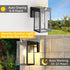 2 (2 Pack) Greluna Solar Motion Sensor Lights, Solar Lights with Modes & Waterproof, Dusk to Dawn Glass Outdoor Wall