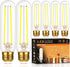 hansang T10 LED Bulb for Chandelier, E26 Base, 5000K Daylight, 40 Watt Equivalent, Dimmable, 6 Pack, 400LM
