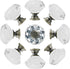 YourGift 12 Pack Diamond Shaped Crystal Glass Drawer Knobs, 30mm Cabinet Pull Handles (Bronze)