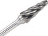 Carbide Burr SL-4NF Aluminum Cut Carbide Cutter Burrs File (1/2 Inch Head Dia X 1-1/8 Inch Cutter Length) 1/4" Shank