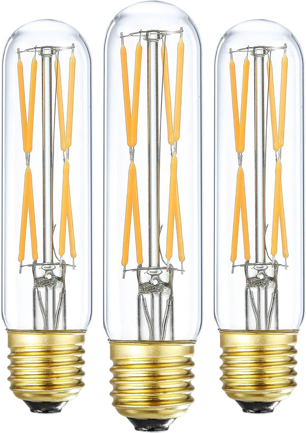XININSUN T10 LED Bulb, 8W Dimmable Tubular Bulbs, 75-100 Watt Equivalent, 2700K Soft Warm White, 3 Pack