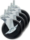 Honey-Can-Do SHF-01939 4-Inch Caster Roller Wheels Set of Four for HCD Shelving Unit, Black