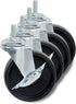 Honey-Can-Do SHF-01939 4-Inch Caster Roller Wheels Set of Four for HCD Shelving Unit, Black