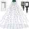 weillsnow Christmas Tree Lights, 448 LED Waterfall Tree Topper Lights with 8 Lighting