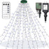 weillsnow Christmas Tree Lights, 448 LED Waterfall Tree Topper Lights with 8 Lighting