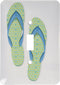 3dRose lsp_111558_1 " Turquoise Flowered Flip Flop Shoes Single Toggle Switch, Multicolor by 3dRose