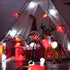 33ft 50 C9 Brizled Red & White Christmas Lights, LED Faceted String Lights Outdoor, Linkable Christmas Tree Light, UL