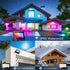 500W 5700K IP66 LED RGB Flood Light Outdoor Equivalent, Smart Color Change & Daylight Landscape Lighting, Waterproof