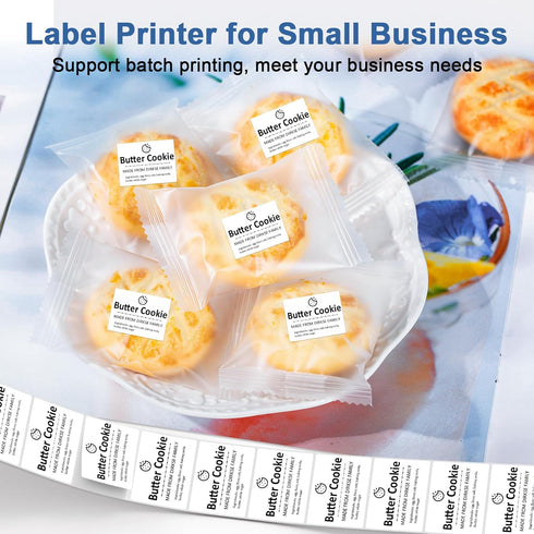 CLABEL Label Maker Machine with Tape: 221B Inkless Handheld Barcode Printer for Retail School Office