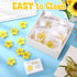 Spakon Christmas Inspirational Gift for Kids, Motivational Star Shaped Erasers and Cards with Organza Bags